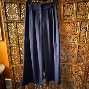 Navy blue wide leg trousers